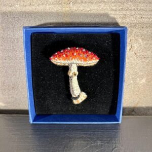Broche Fly Amanita mushroom