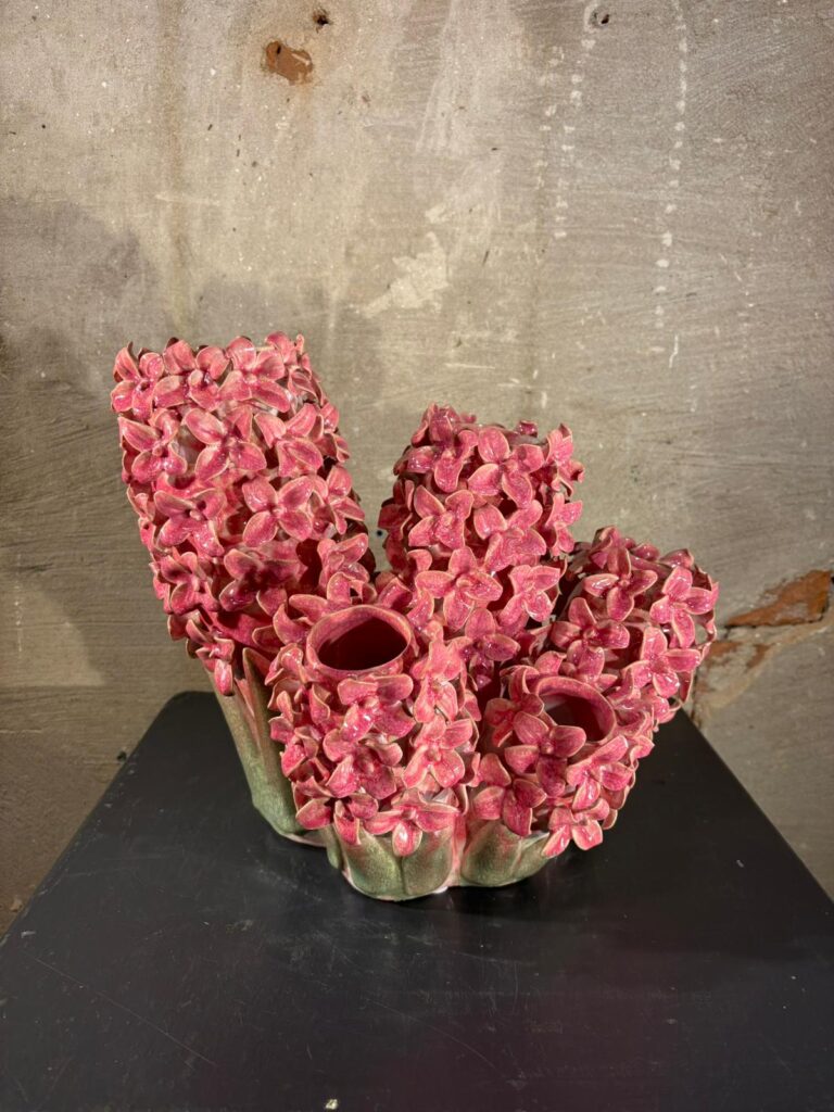 Hyacinten vaas roze
