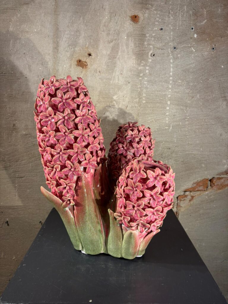 Hyacinten vaas roze groot