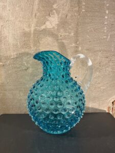 Karaf Aquamarine met wit handvat