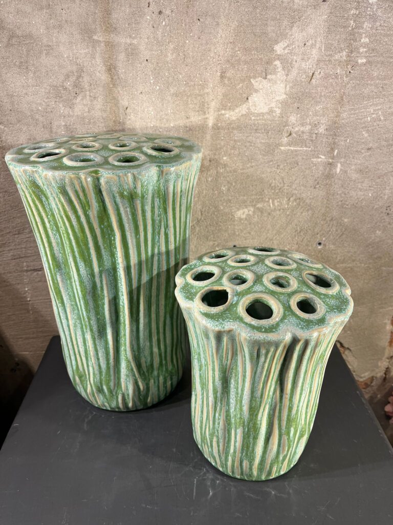 Lotus vaas zee groen setje