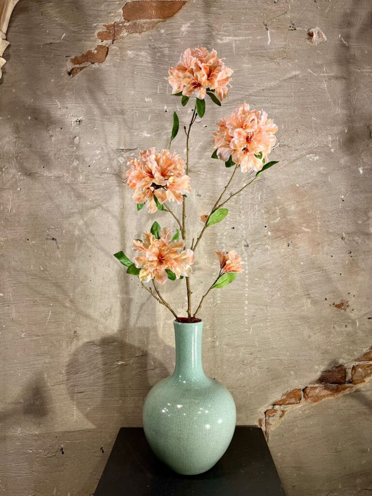 Zijden Rhododendron tak Perzik