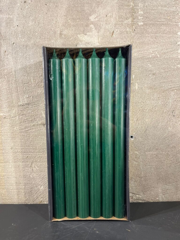 Diner kaarsen Dark Green