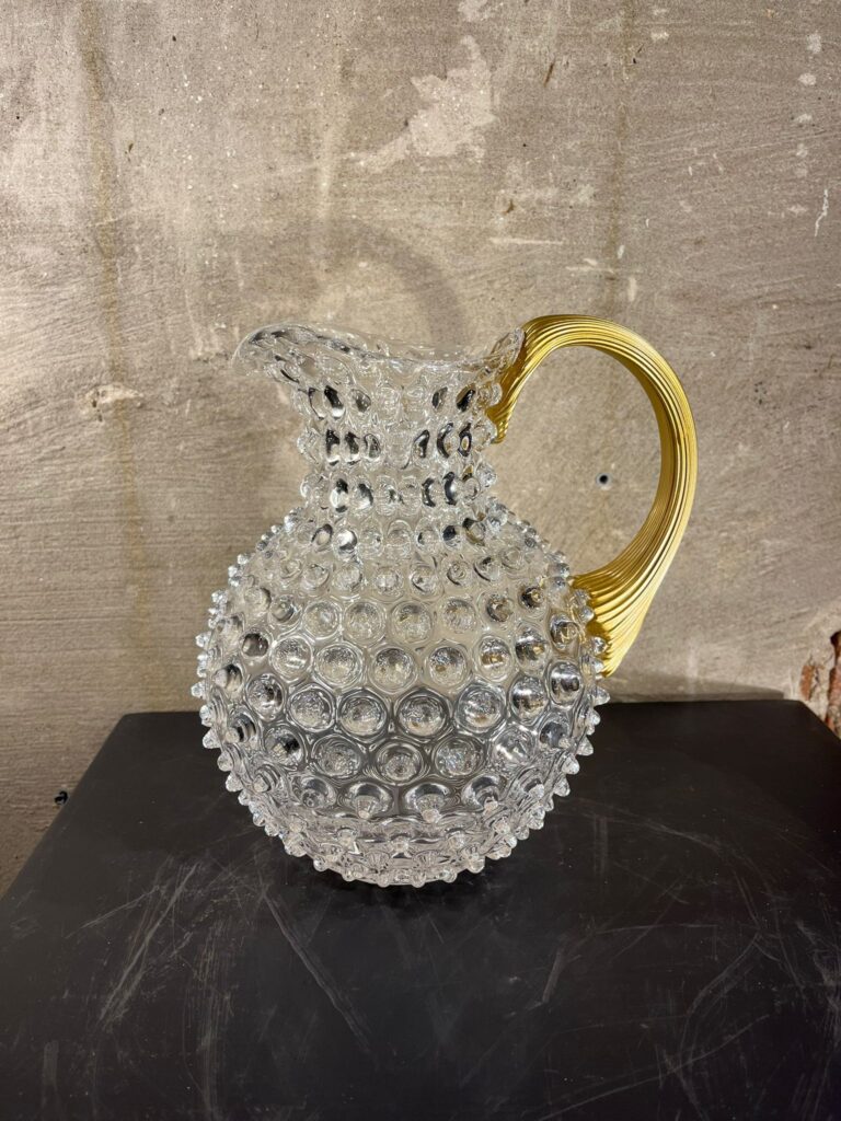 Karaf kleur Blanc met goud handvat