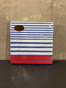 Servetten Breton stripe blue