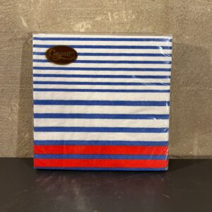 Servetten Breton stripe blue