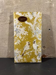 Servetten scenic songbirds gold ivory