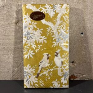 Servetten scenic songbirds gold ivory
