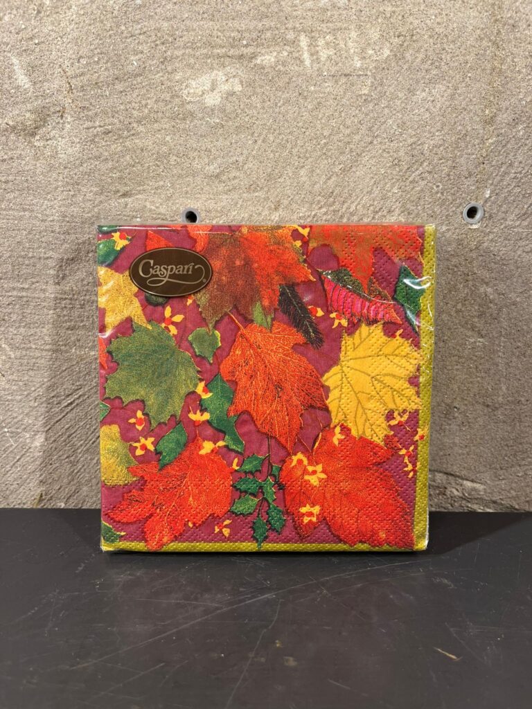 Servetten swirling leaves burgundy