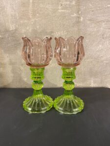 Set tulpen waxines set van 2 kleur licht roze