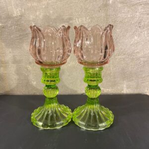Set tulpen waxines set van 2 kleur licht roze