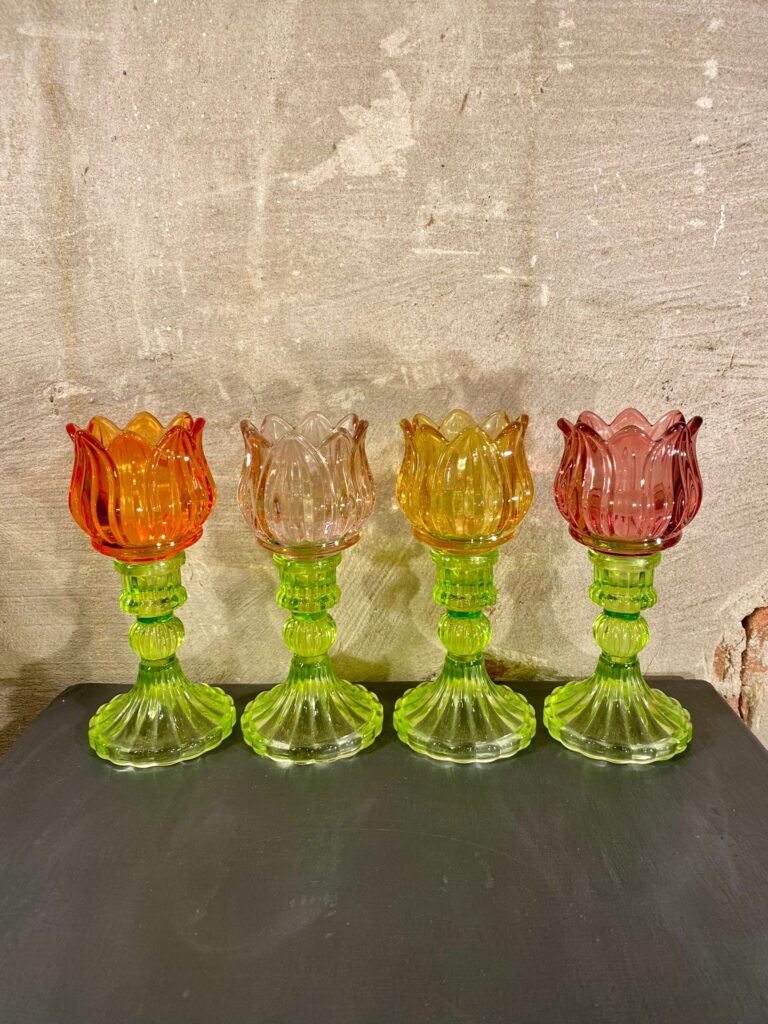 Set tulpen waxines set van 4 mix kleuren