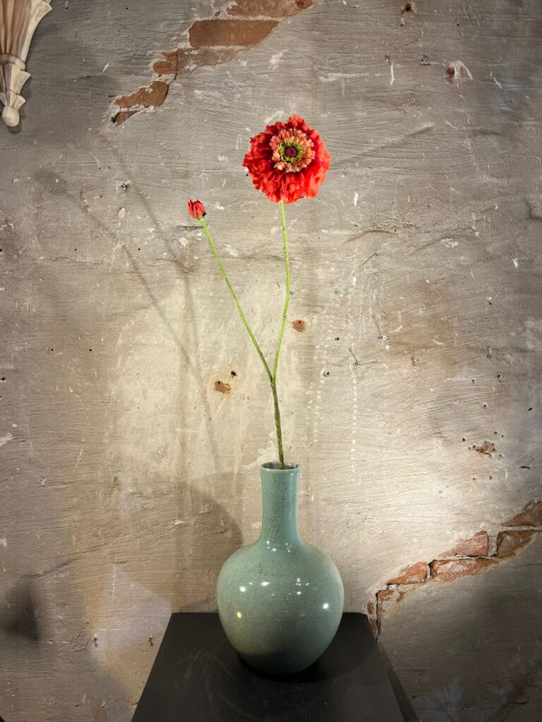 Zijden Zinnia Rood