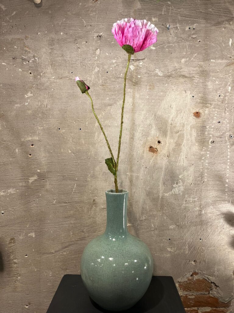 Zijden klaproos roze