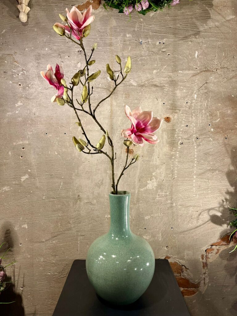 Zijden magnolia tak mauve