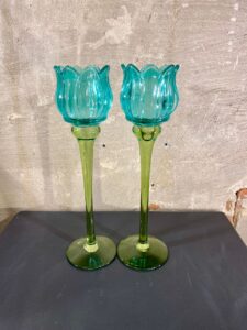 set tulpen waxines set van 2 kleur blauw
