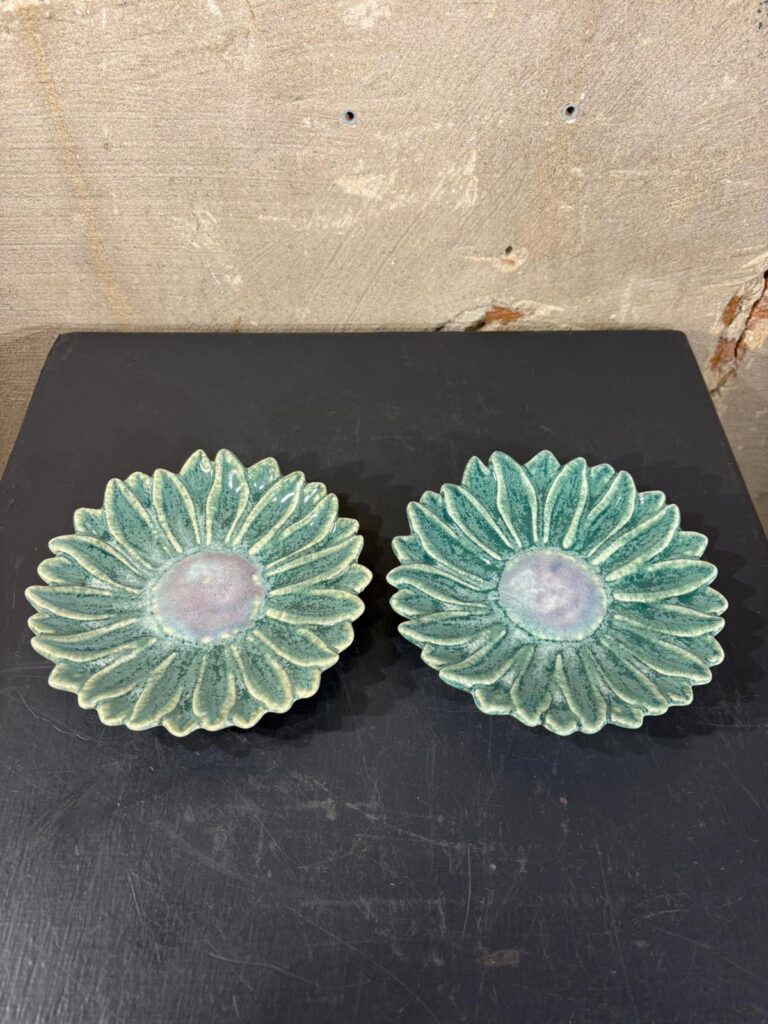 set van twee bordjes zinnia groen